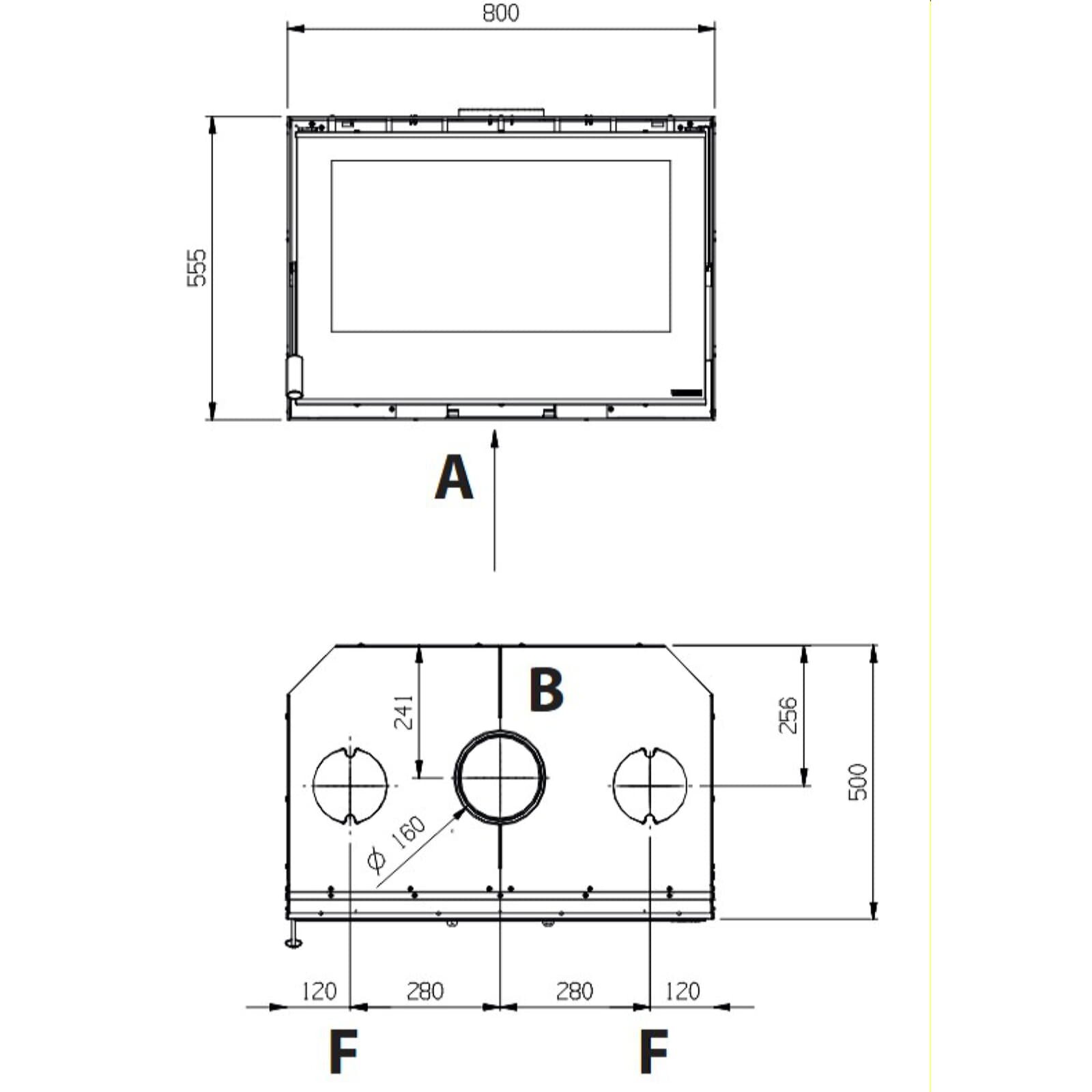Kamineinsatz La Nordica INSERTO 80 Crystal Evo 16 - 7,4 kW