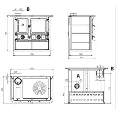 Küchenherd La Nordica Rosa Sinistra Reverse 16 Petra...