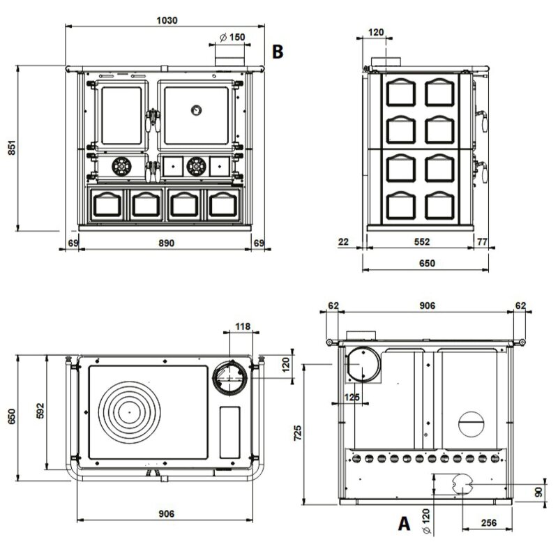 Küchenherd La Nordica Rosa 16 Maiolica - 8,8 kW