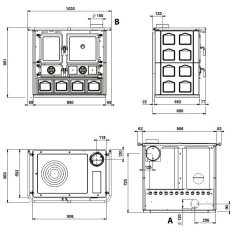 K&uuml;chenherd La Nordica Rosa 16 Maiolica - 8,8 kW