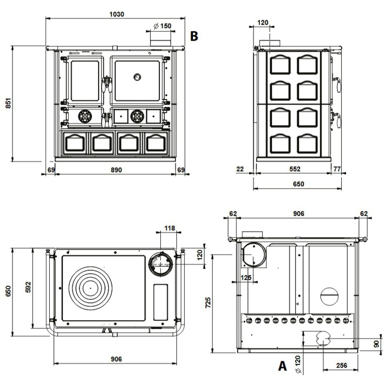 Küchenherd La Nordica Rosa 16 Maiolica - 8,8 kW