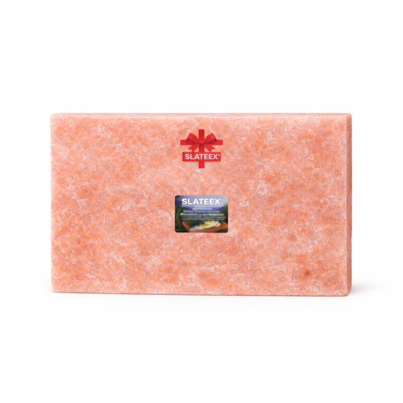 Slateex XXL massive Grillplatte aus Salzstein 40 x 20 x 5cm
