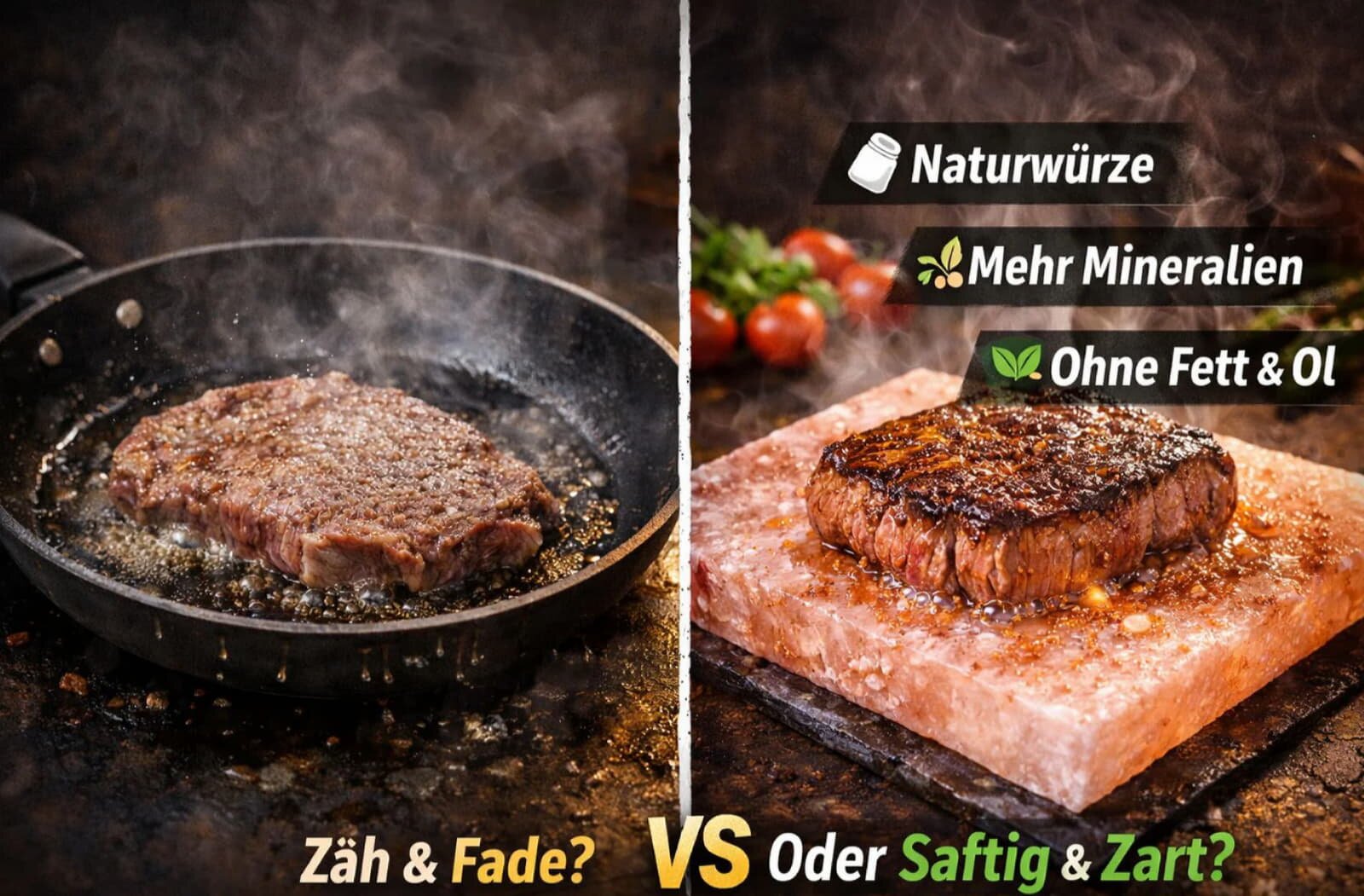 Slateex XXL massive Grillplatte aus Salzstein 40 x 20 x 5cm