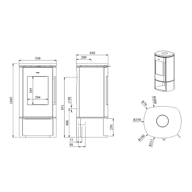 Kaminofen Gussofen Morsoe 8843 - 6,3 kW
