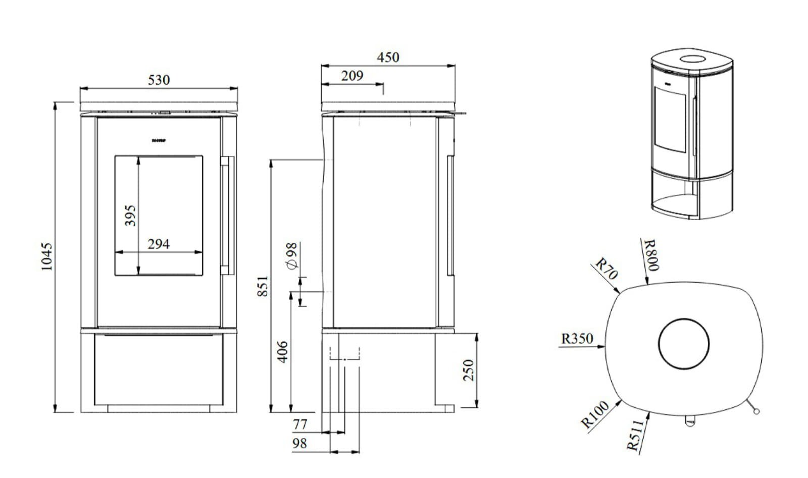 Kaminofen Gussofen Morsoe 8843 - 6,3 kW