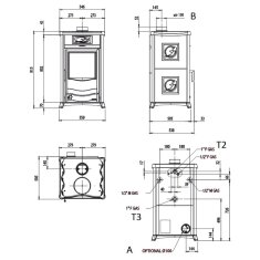 Kaminofen wassergef&uuml;hrt La Nordica TermoRossella Plus DSA 16 Ceramica - 11,1 kW