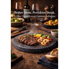 Slateex Rundstein aus Speckstein Ø 20 x 3cm