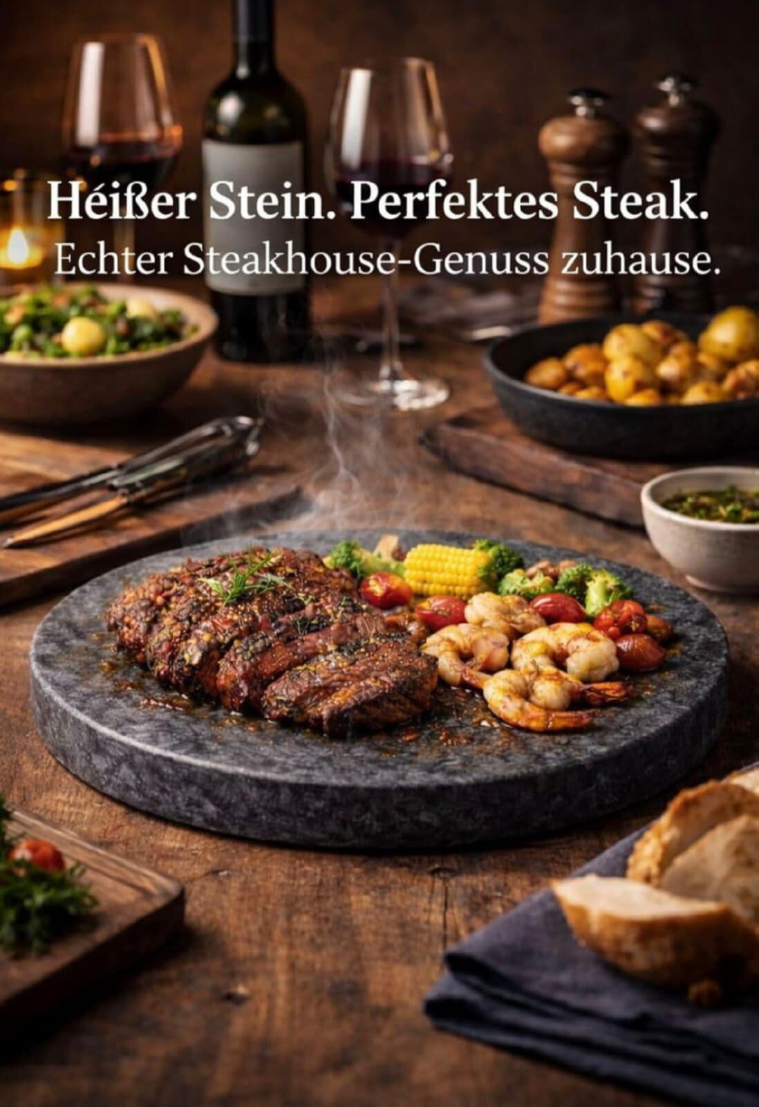 Slateex Rundstein aus Speckstein Ø 20 x 3cm