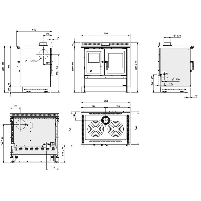 Küchenherd La Nordica Venezia 16 - 8,3 kW