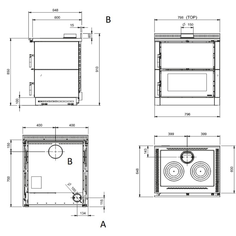 Küchenherd La Nordica Verona XXL 16 - 7,1 kW
