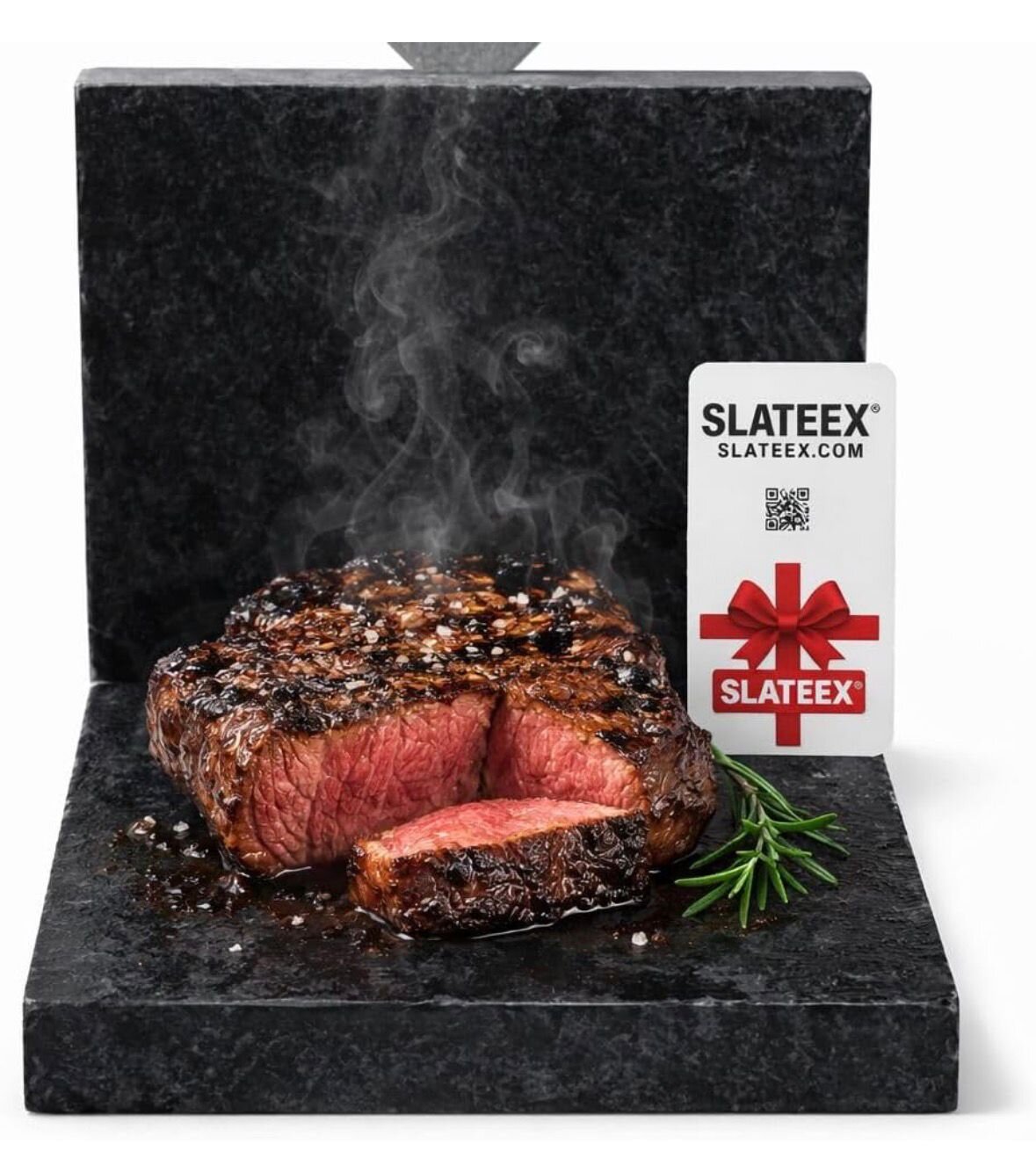 Slateex Grillstein aus Speckstein 16 x 16 x 3cm