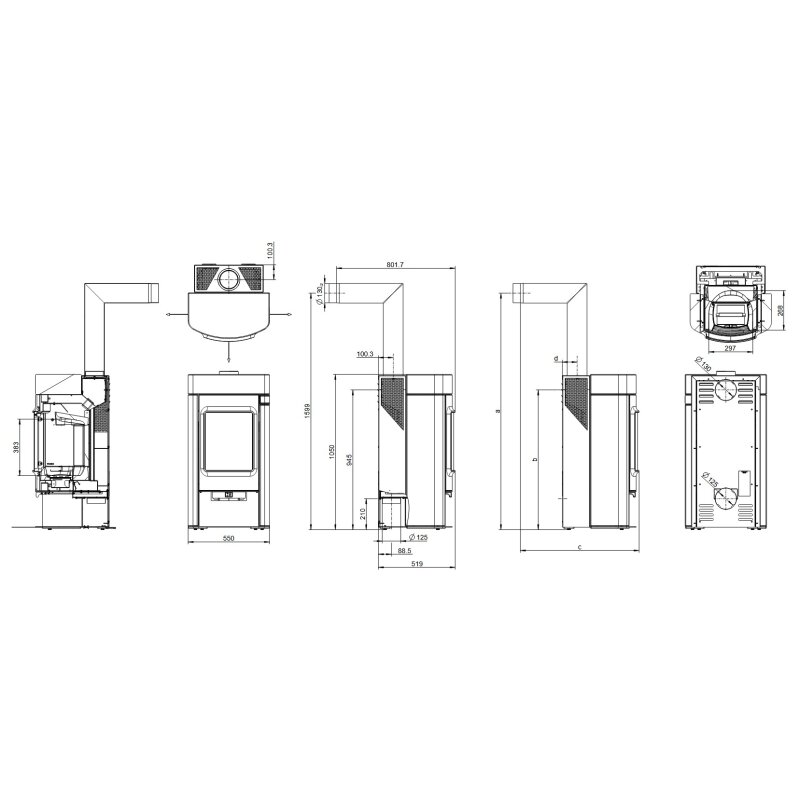 Kaminofen Austroflamm Elise - 7 kW