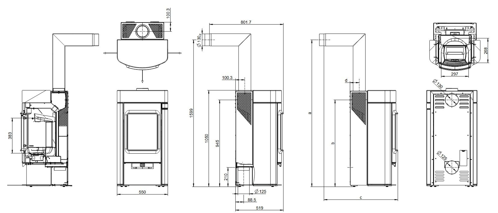 Kaminofen Austroflamm Elise - 7 kW
