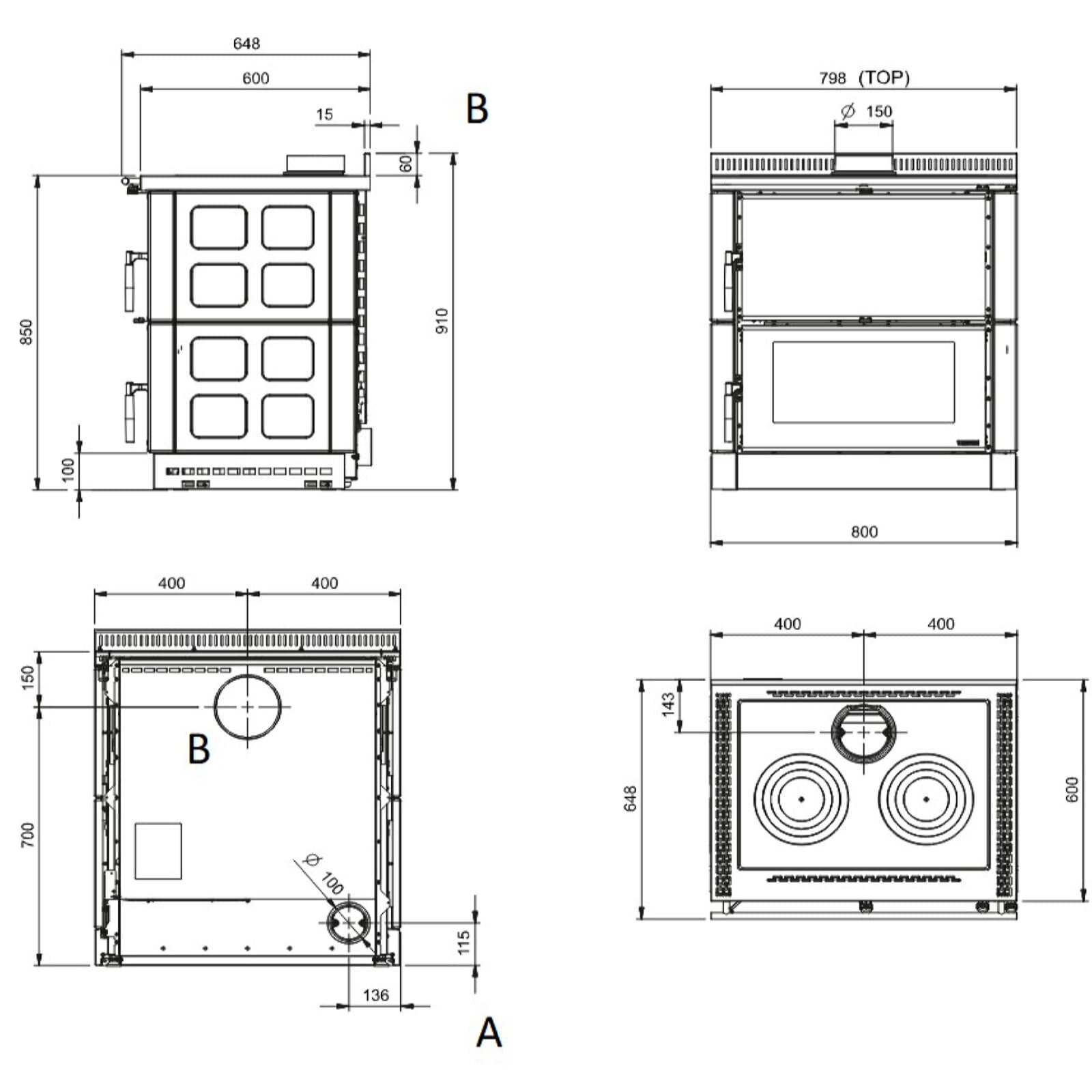 Küchenherd La Nordica Verona XXL 16 Maiolica - 7,1 kW