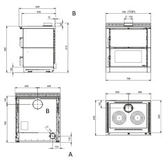 K&uuml;chenherd La Nordica Verona XXL 16 Petra - 7,1 kW - Naturstein