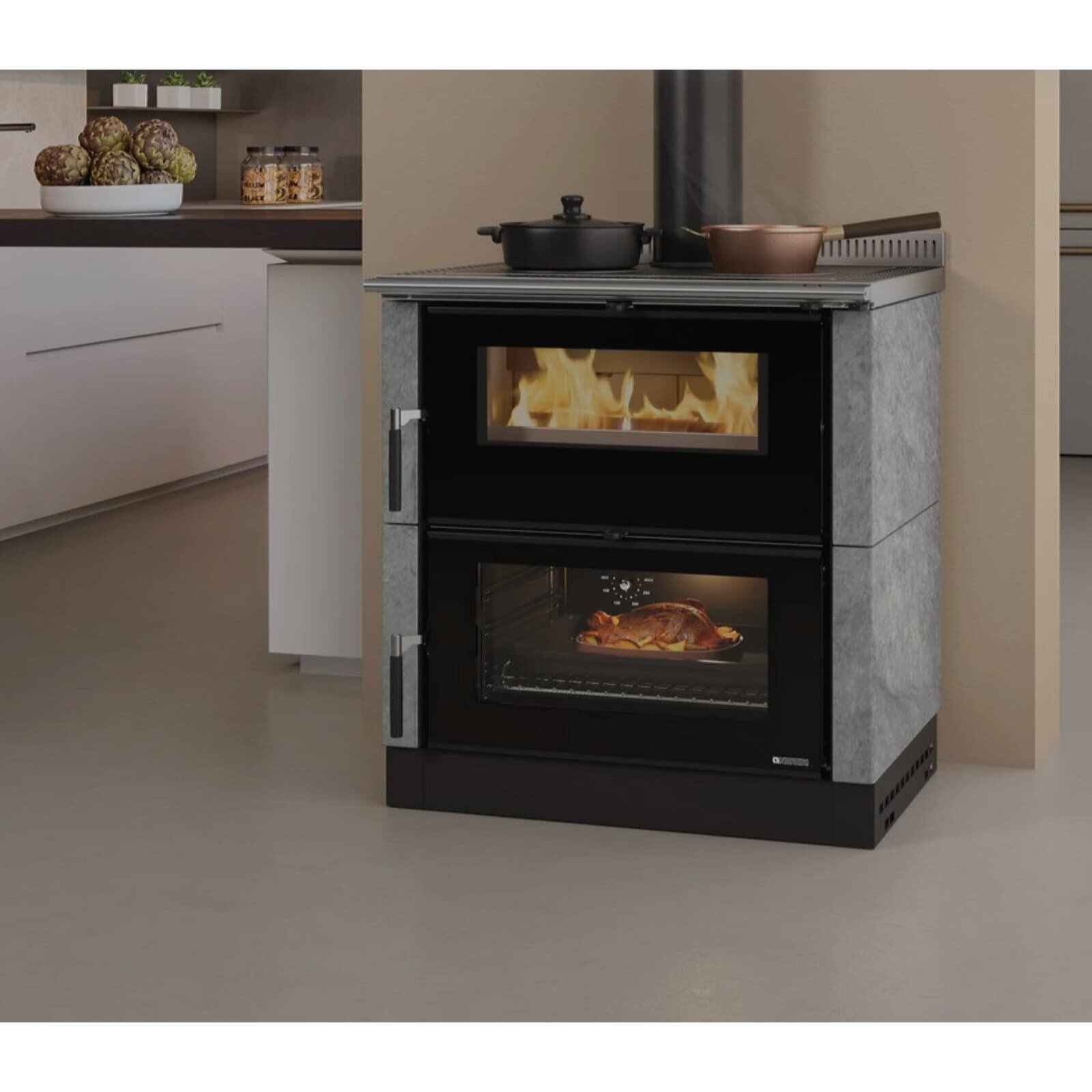 Küchenherd La Nordica Verona XXL 16 Petra - 7,1 kW - Naturstein