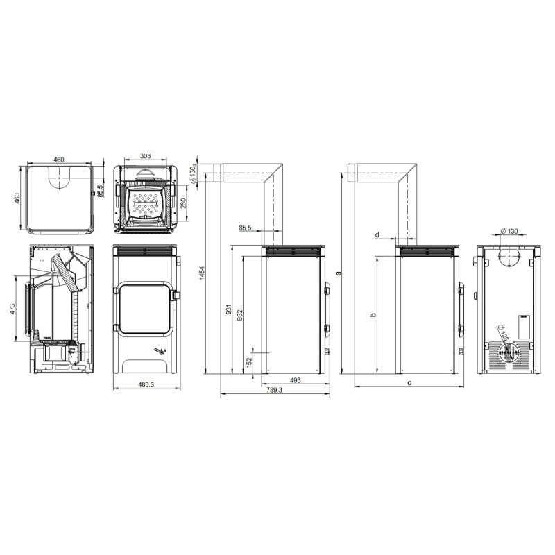Kaminofen Austroflamm Luca Cook - 7 kW
