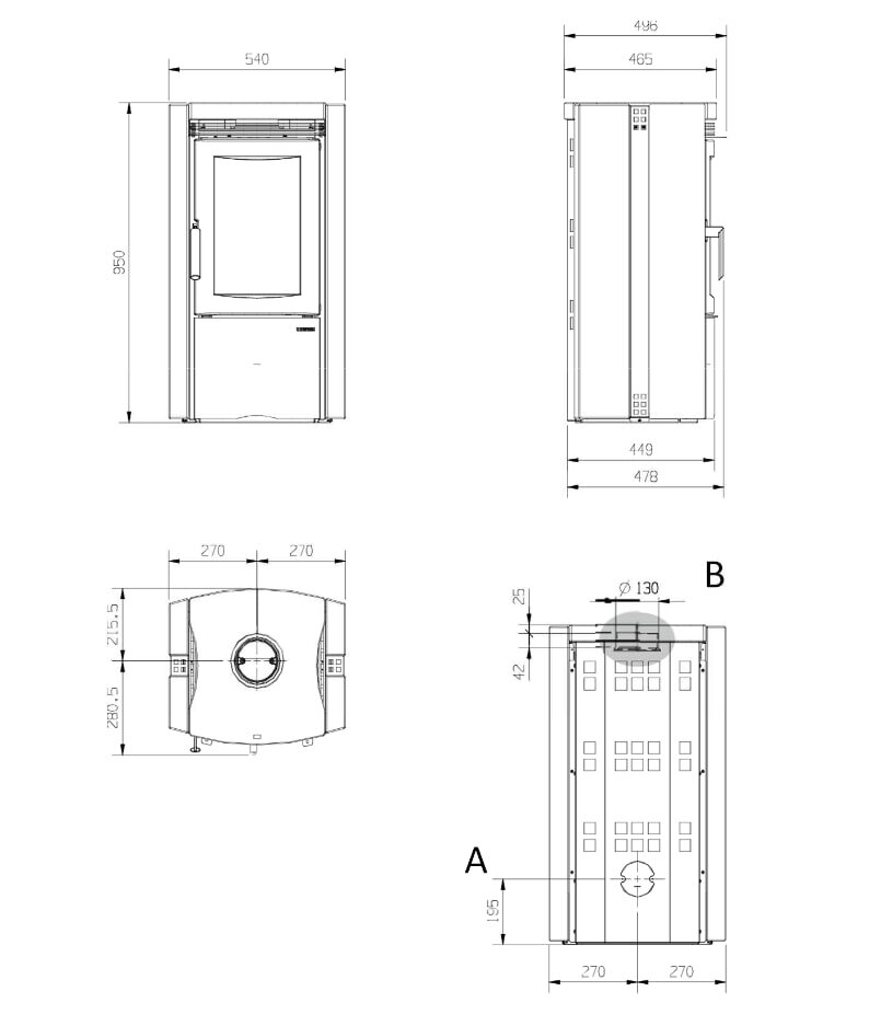 Kaminofen La Nordica Ester BII - Naturstein - 7,5 kW - AUSSTELLUNGSSTÜCK