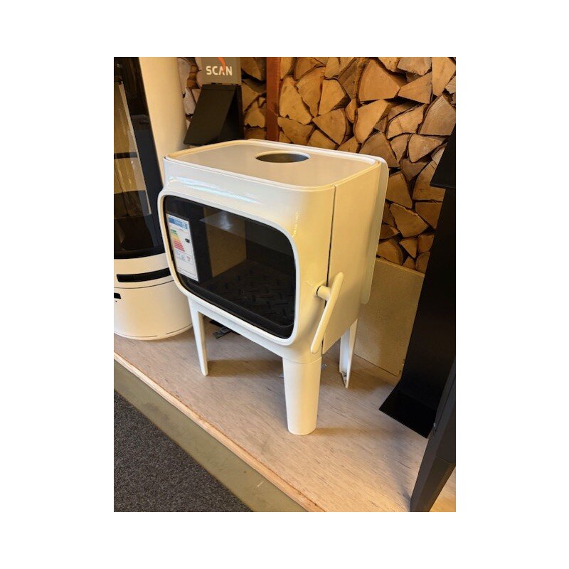 Kaminofen Gussofen Jotul F 305 LL (mit langen Beinen) - 7 KW - weiße Emaille (WHE) - AUSSTELLUNGSSTÜCK