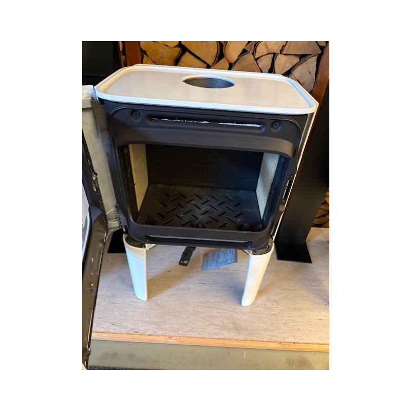 Kaminofen Gussofen Jotul F 305 LL (mit langen Beinen) - 7 KW - weiße Emaille (WHE) - AUSSTELLUNGSSTÜCK
