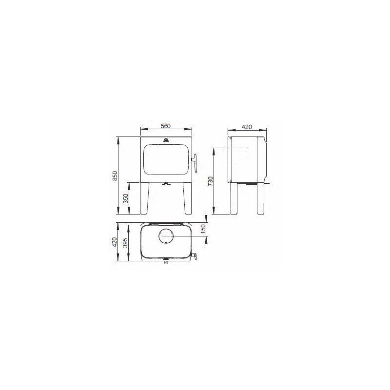 Kaminofen Gussofen Jotul F 305 LL (mit langen Beinen) - 7 KW - weiße Emaille (WHE) - AUSSTELLUNGSSTÜCK