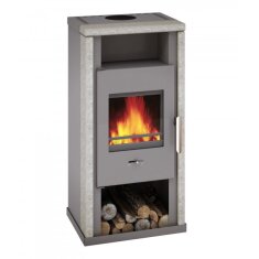 Kaminofen Wamsler Yuna KF108 - 6 kW - Naturstein / Korpus Grau