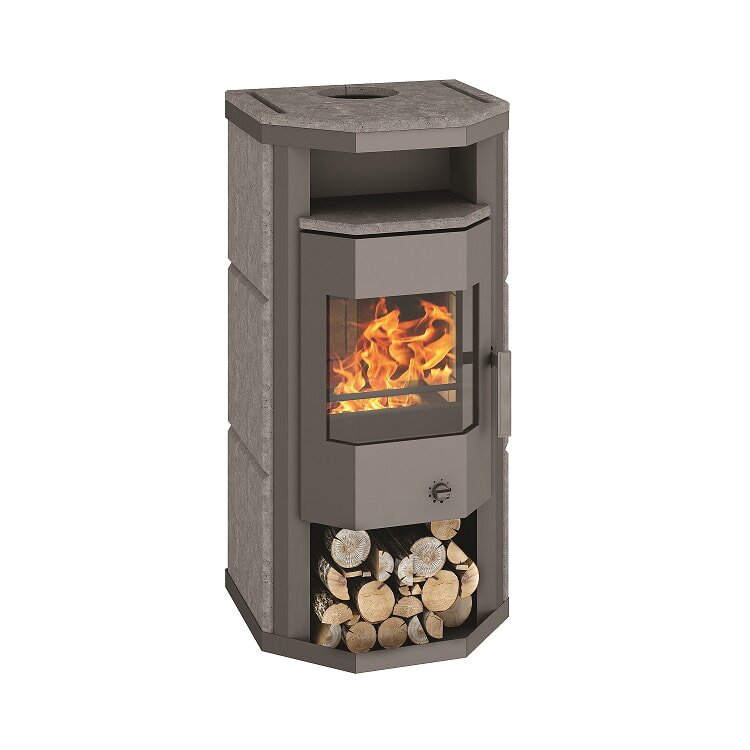 Kaminofen Wamsler Thyra KF108 - Dauerbrand - 6 kW - Naturstein Gussgrau