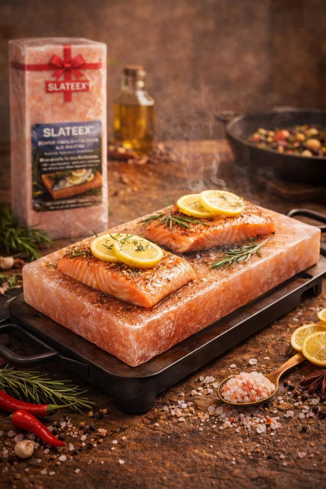 Slateex XL Himalaya Salzstein 20 x 10 x 5cm - Doppelpack