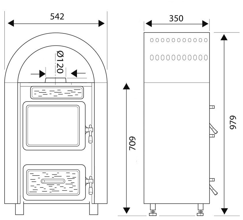 Kaminofen Wamsler Kamino 109-6 F/A, Obenanschluss - 6 kW