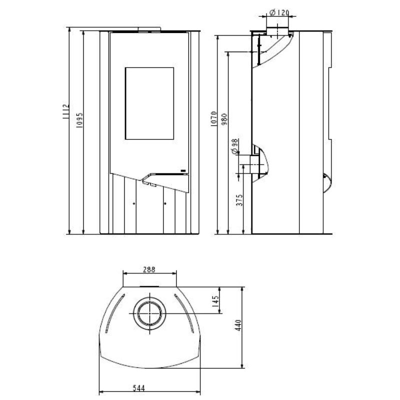 Kaminofen Wamsler N-Line Nevada - 5 kW - Naturstein