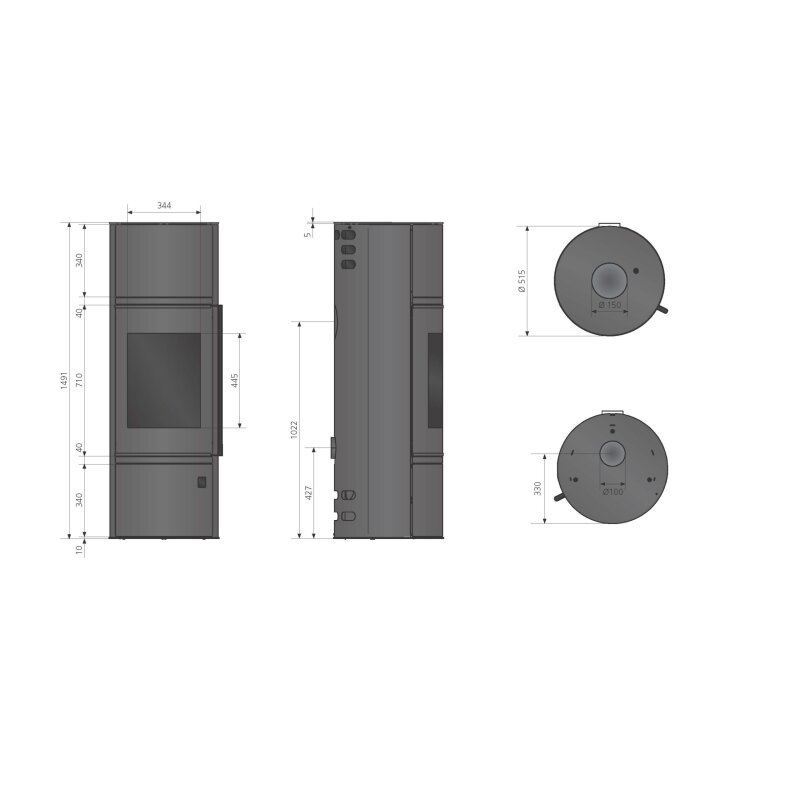 Kaminofen Oranier Arena W+ 2.0 pureBLACK - 7 kW - AUSSTELLUNGSSTÜCK