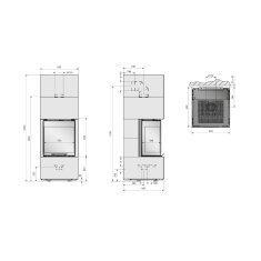 Kaminofen Oranier Bausatz Club UH-550 - 8 kW - conSTONE Schiefer - AUSSTELLUNGSSTÜCK