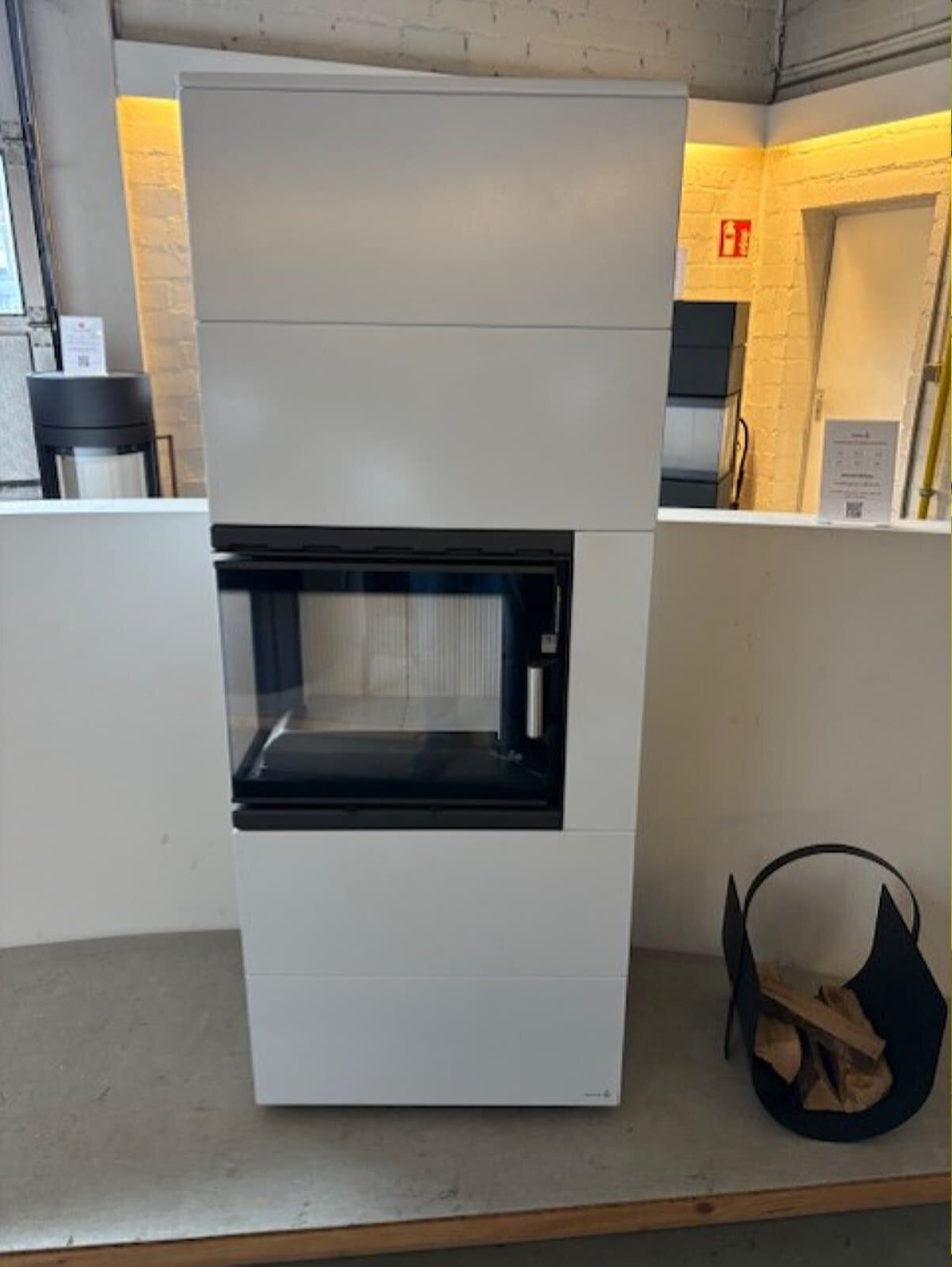 Kaminofen Wamsler Modulo 70 / 180 L links - weiß -  6 KW - AUSSTELLUNGSSTÜCK