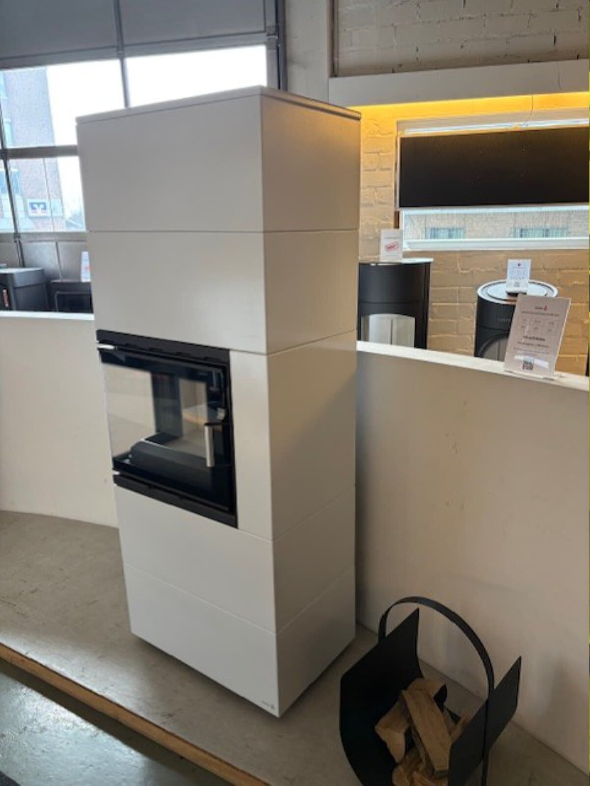 Kaminofen Wamsler Modulo 70 / 180 L links - weiß -  6 KW - AUSSTELLUNGSSTÜCK