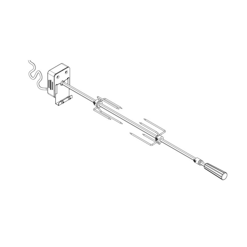 Vivandio Drehspieß fyre X 4B (zweiteilig) bei gefalztem Windblech