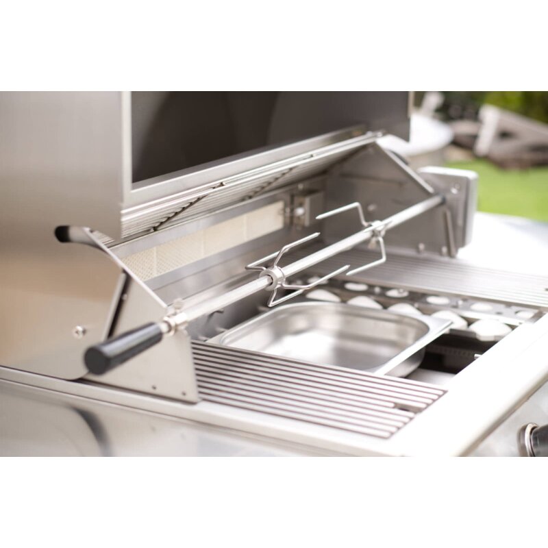 Vivandio Drehspieß fyre X 4B (zweiteilig) bei 4mm Windblech mit Rollen