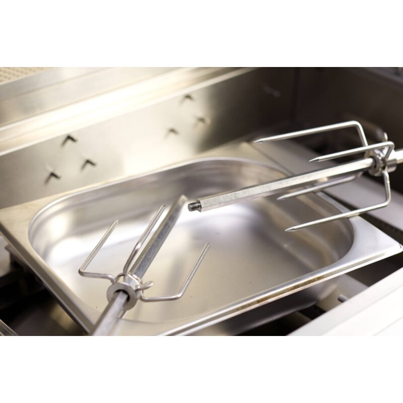 Vivandio Drehspieß fyre X 4B (zweiteilig) bei 4mm Windblech mit Rollen