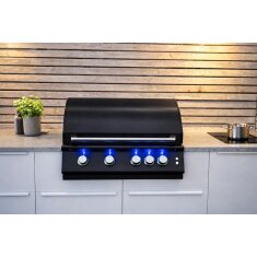 Gas- Einbaugrill Vivandio fyre x -IR Gen2, mattschwarz