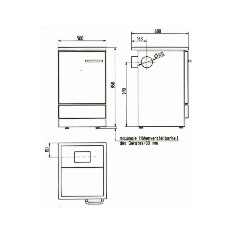 Wamsler Küchenherd / Beistellherd K155 - 5 kW