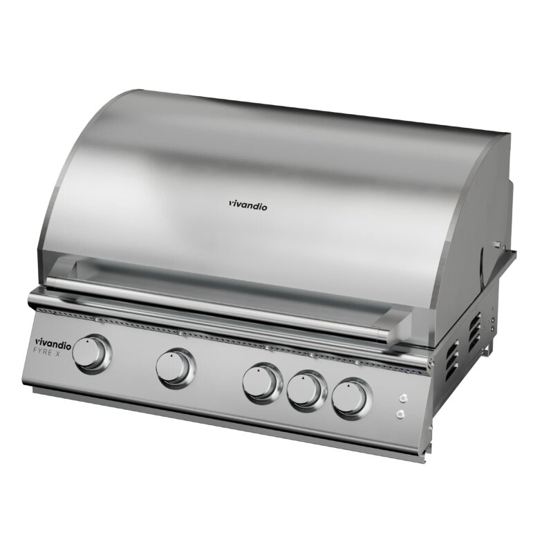 Gas- Einbaugrill Vivandio fyre x Gen2, Edelstahl silber