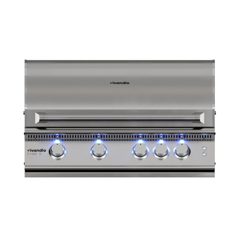 Gas- Einbaugrill Vivandio fyre x Gen2, Edelstahl silber