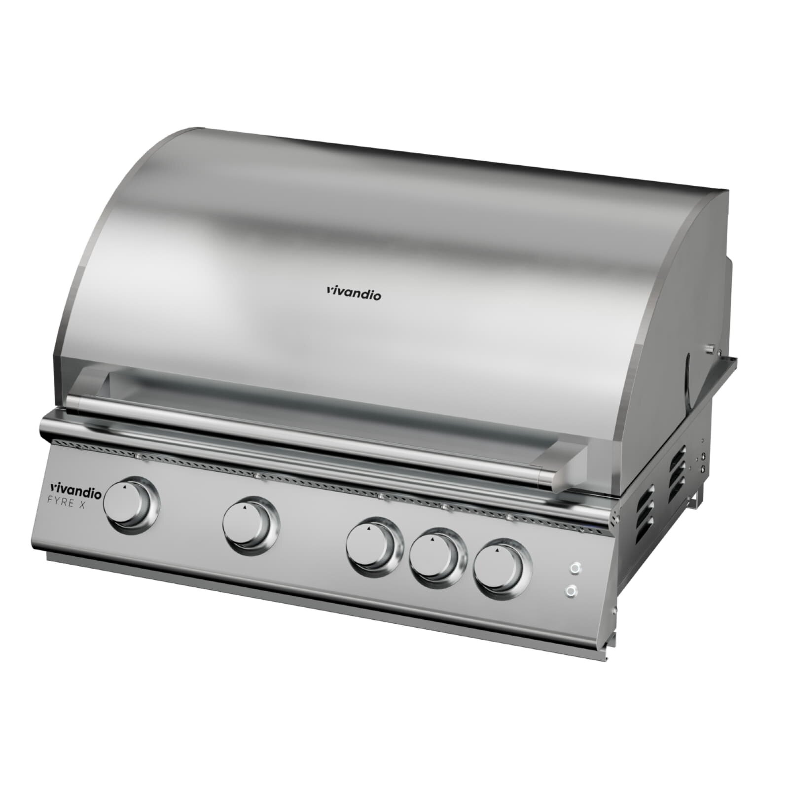 Gas- Einbaugrill Vivandio fyre x Gen2, Edelstahl silber