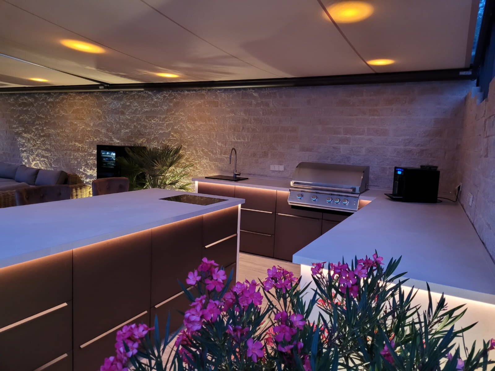 Gas- Einbaugrill Vivandio fyre x Gen2, Edelstahl silber