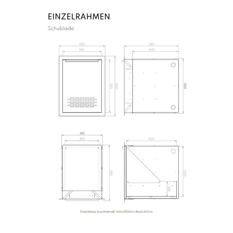 Vivandio Outdoorküche Einbau- Schublade belüftet