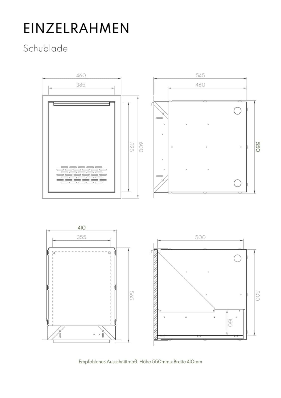 Vivandio Outdoorküche Einbau- Schublade belüftet