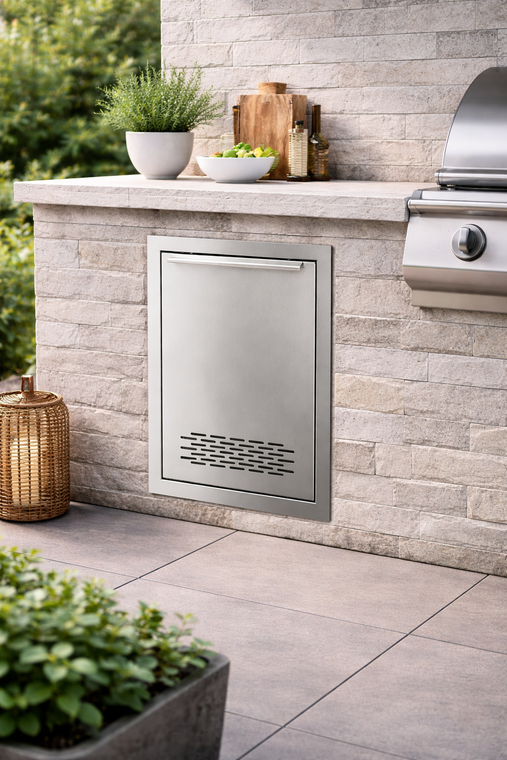 Vivandio Outdoorküche Einbau- Schublade belüftet
