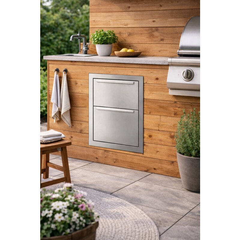 Vivandio Outdoorlüche Einbau Doppelschublade