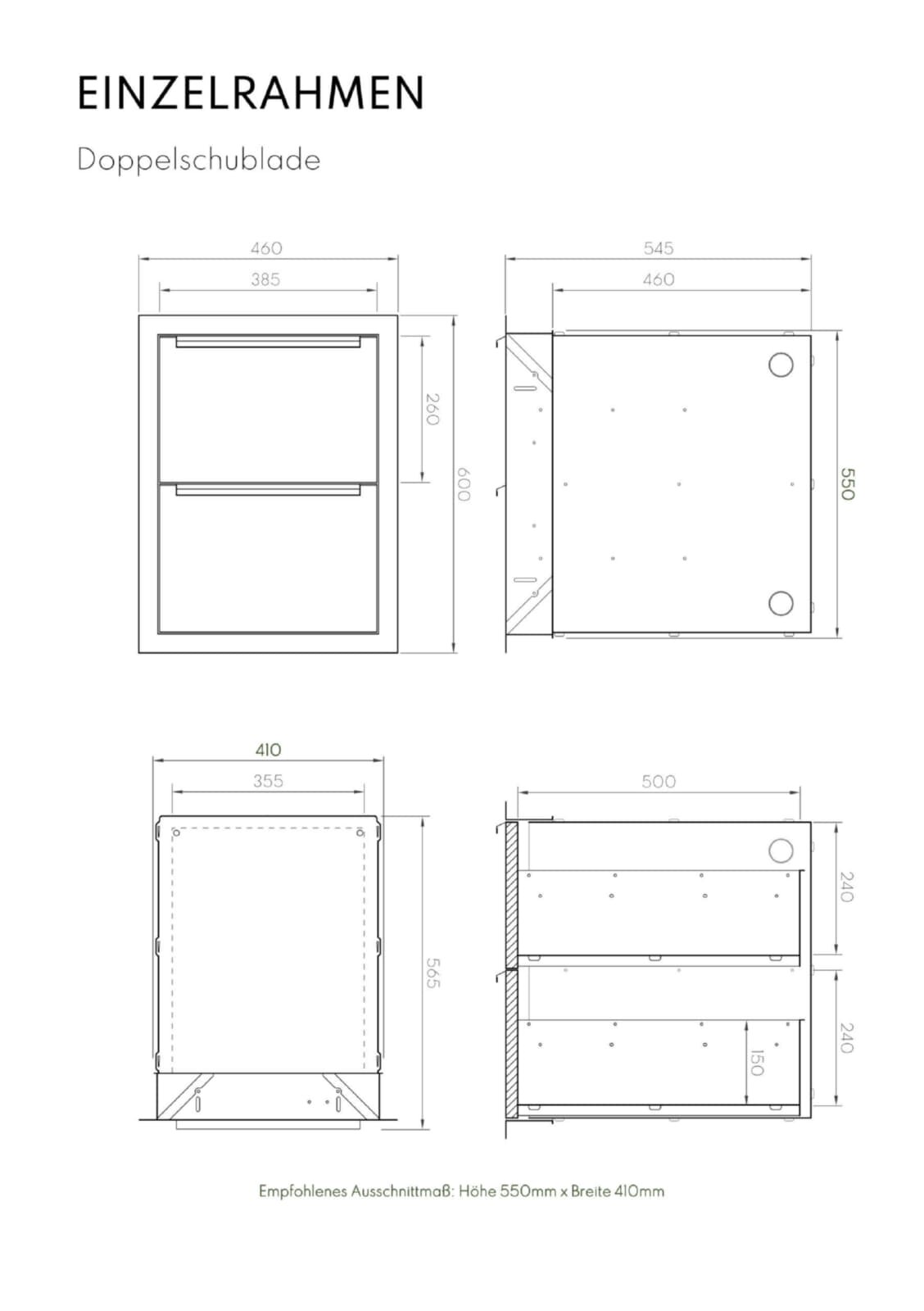 Vivandio Outdoorlüche Einbau Doppelschublade