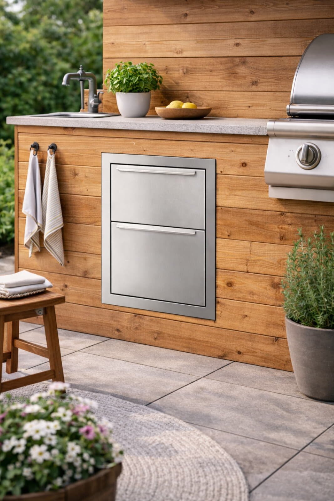 Vivandio Outdoorlüche Einbau Doppelschublade