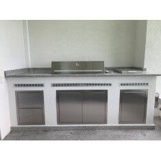 Vivandio Outdoorküche Einbau Hochschublade